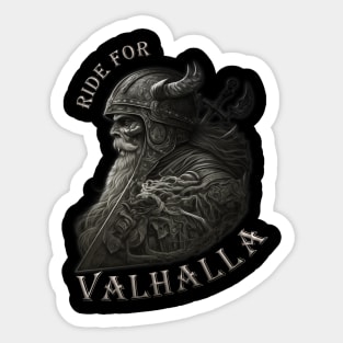 Biker Viking Valhalla Motorcycle T-Shirt Sticker